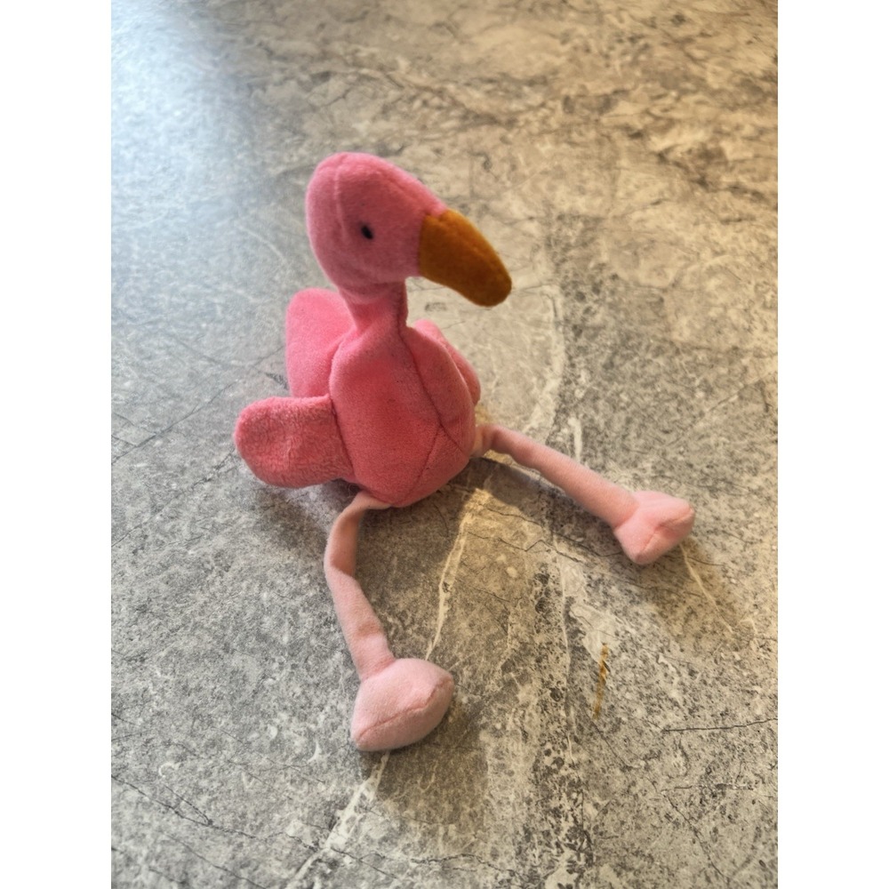 Ty Beanie Baby Pink Flamingo Plush Bird 1999 Vintage Small Mini